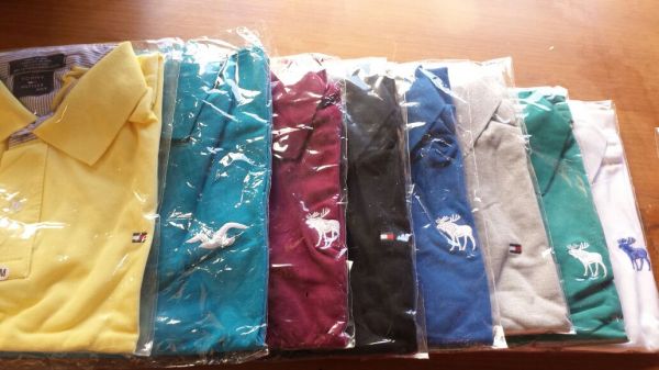 Kit com 25 gola polos variedades de marcas tamanho e cores